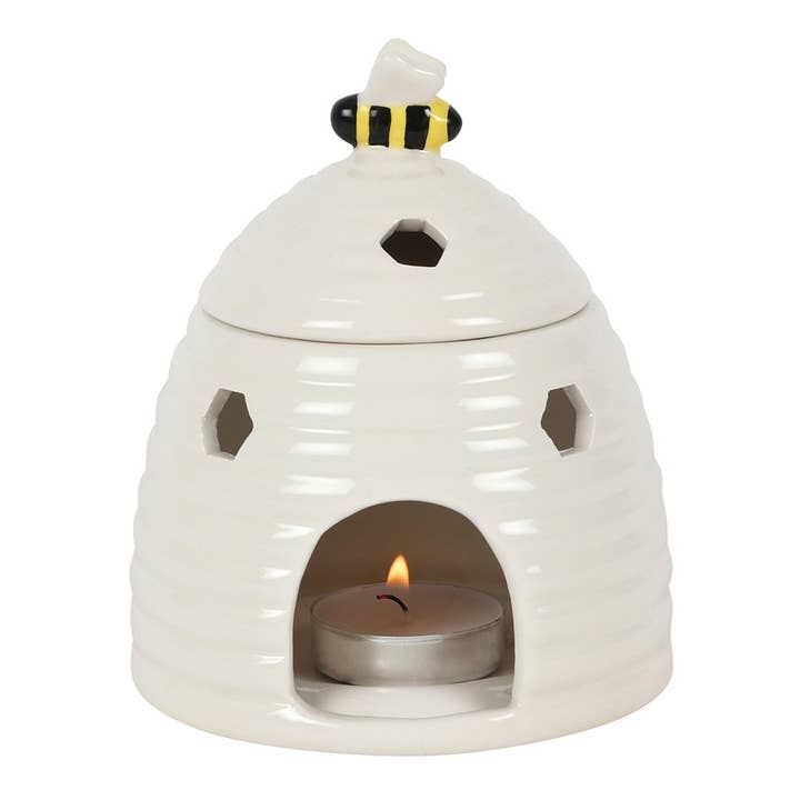 Something Different Wholesale - Wholesale Oil warmer - White Beehive Oil Burner1