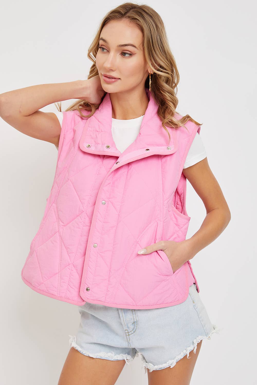 Sweet Lovely by Jen - Wholesale Outerwear Vest - Women's - QUILTED  LIGHTWEIGHT PUFFER VEST10