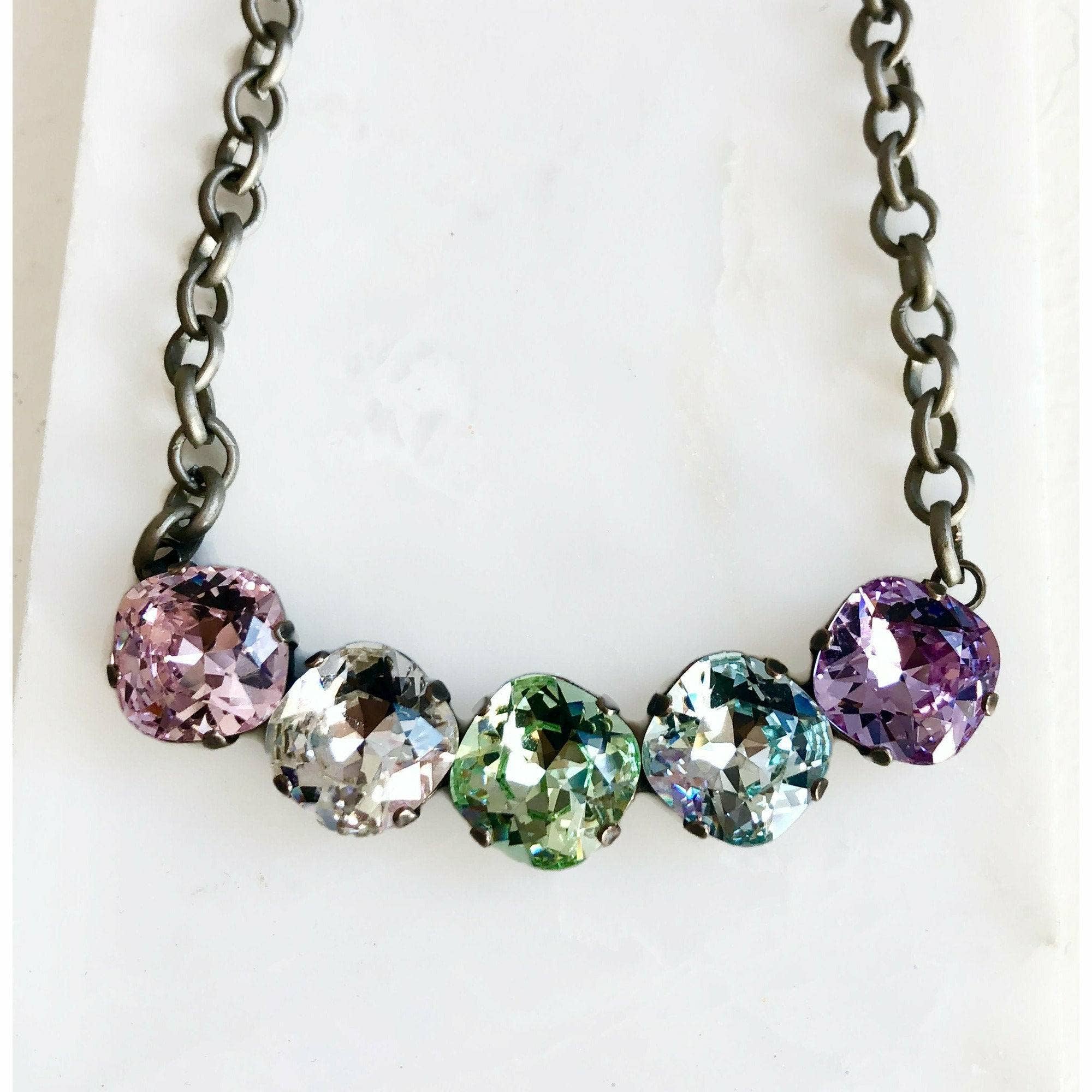 Love Your Bling® - Wholesale Pendant/Charm Necklace - Rainbow pastel Swarovski Crystal necklace4