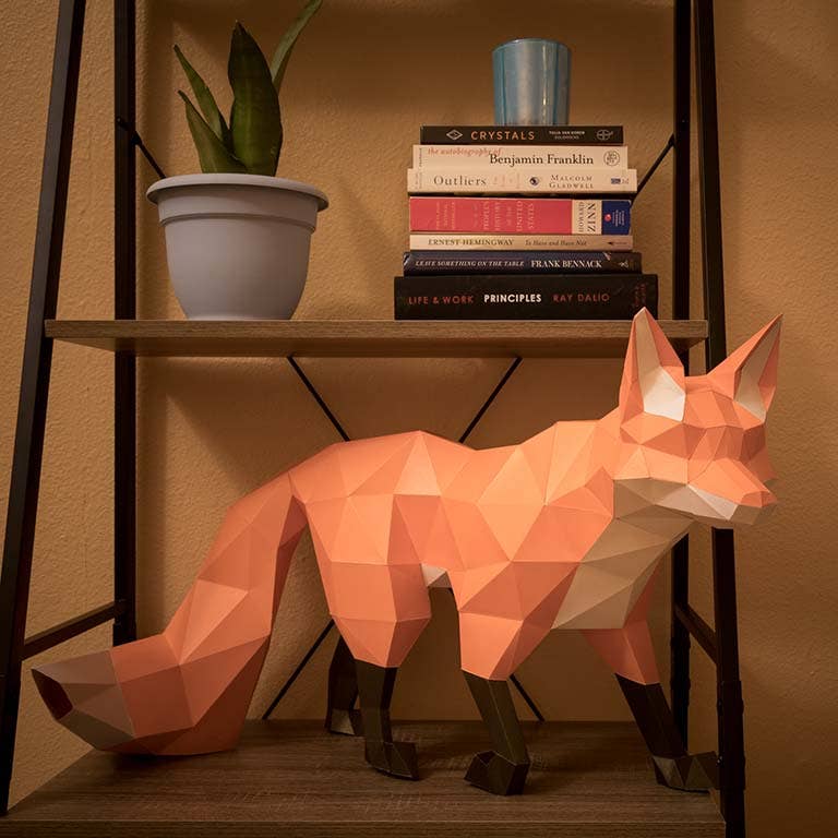 PAPERCRAFT WORLD - Wholesale DIY Craft Kit - Walking Fox PaperCraft Origami Model, Fox 3D Model8
