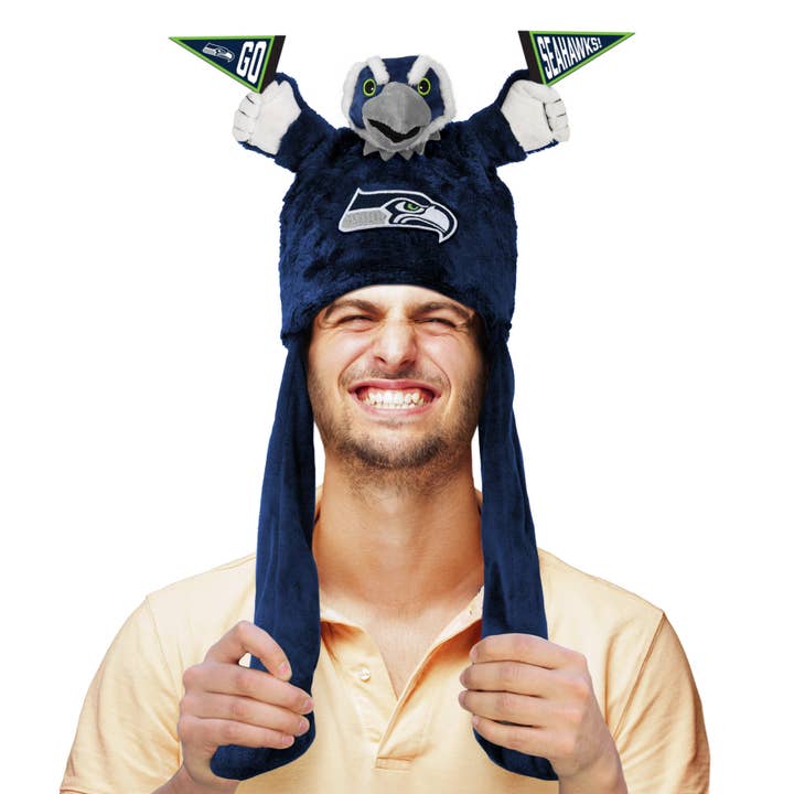 Little Earth Productions - Wholesale Hat Accessory - Men's - NFL Seattle Seahawks Mascot Cheering Sidekick Hat