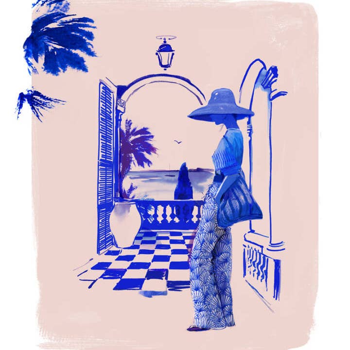 Atelier Contemporain - Wholesale Art Print - Fine Art Print - "Blue French Riviera" - S.Griotto