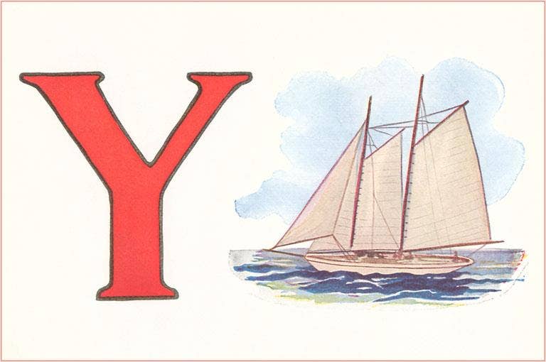 Found Image Press - Wholesale Magnet - Magnet KF-165 Y, Yacht0