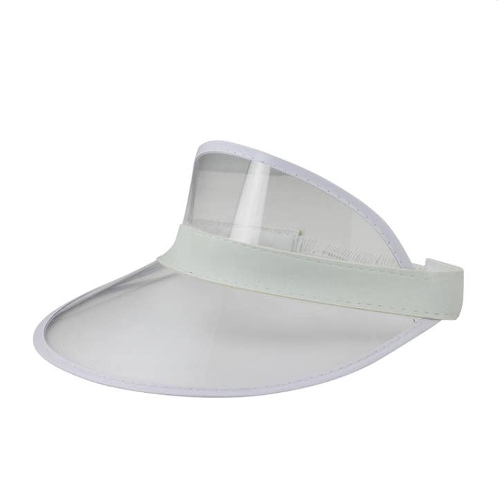 Visir mössa retro sköld mössa 80s poker hatt klar-vit för wholesale av Tribal Trade GmbH