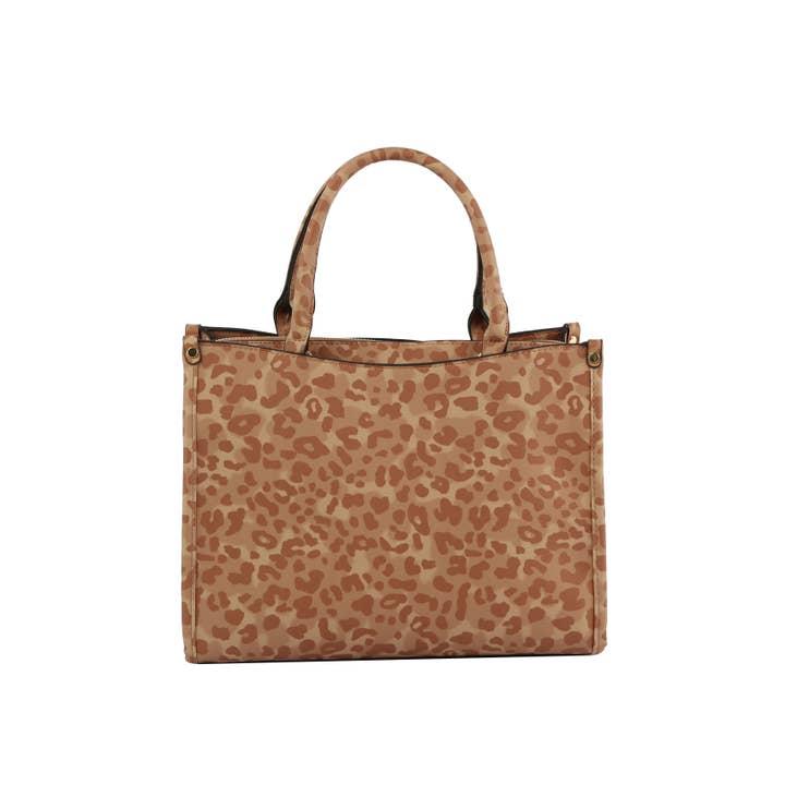 Handbag Factory Corp - Wholesale Tote Bag - Women's - Multi Compartment Leopard Hand Tote Set3