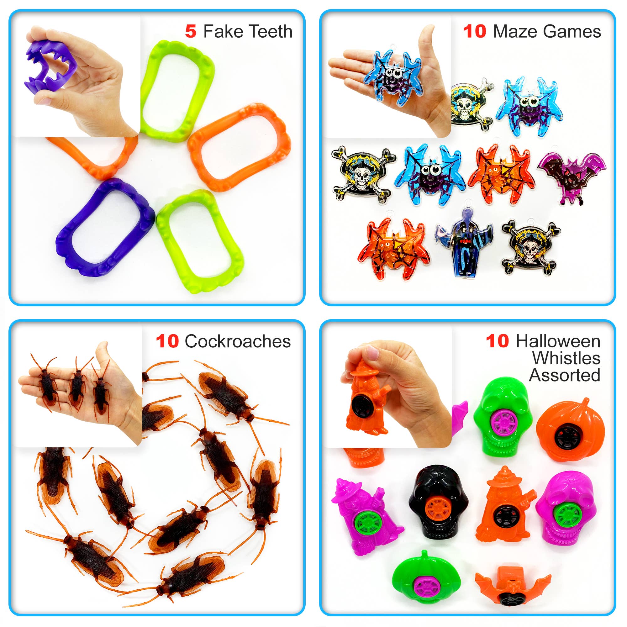 TDV Homes - Vente Cadeaux pour invités - Assortiment de jouets en vrac pour fête d'Halloween 92PCS - Remplisseur de pinata de seau - Sacs de friandises d'Halloween - Jouets de friandises ou de friandises Bibelots pour enfants Coffre au trésor de classe - Prix de carnaval6