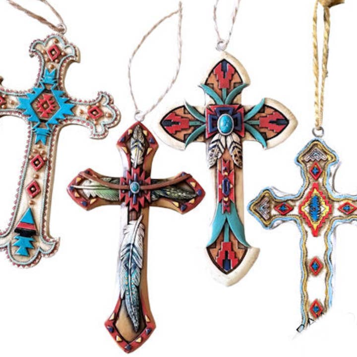 Broads Market - Wholesale Ornament Set - Western Aztec Cross Ornaments