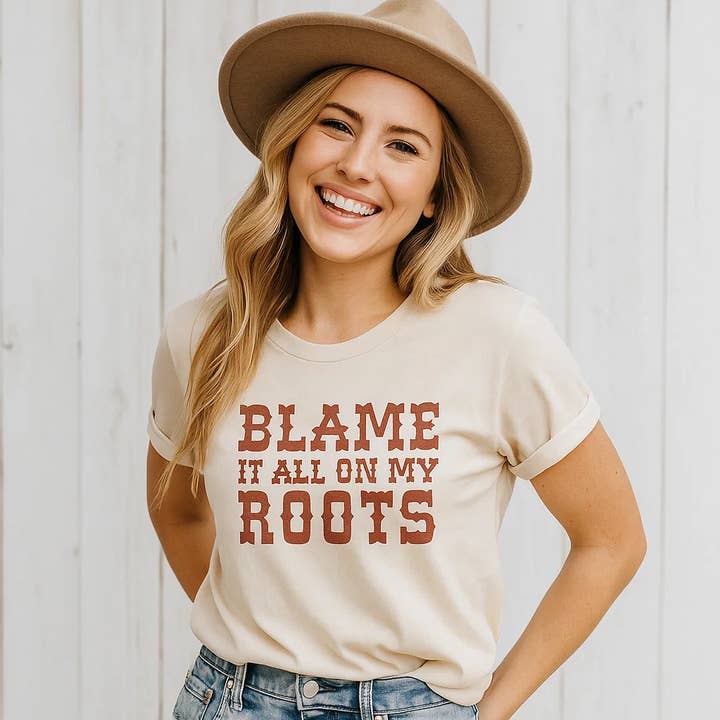 Blame It All On My Roots Tee, Country Music Shirt for wholesale by Soleinspire