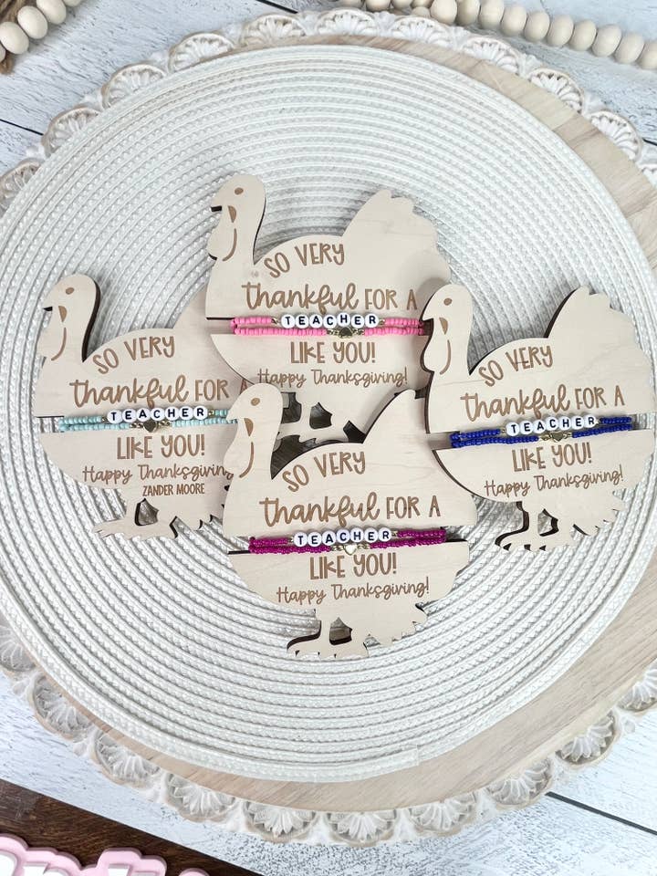 Thanksgiving Teacher Gift - Teacher Friendship Bracelet for wholesale by Mallory Jayde Home and Gifts