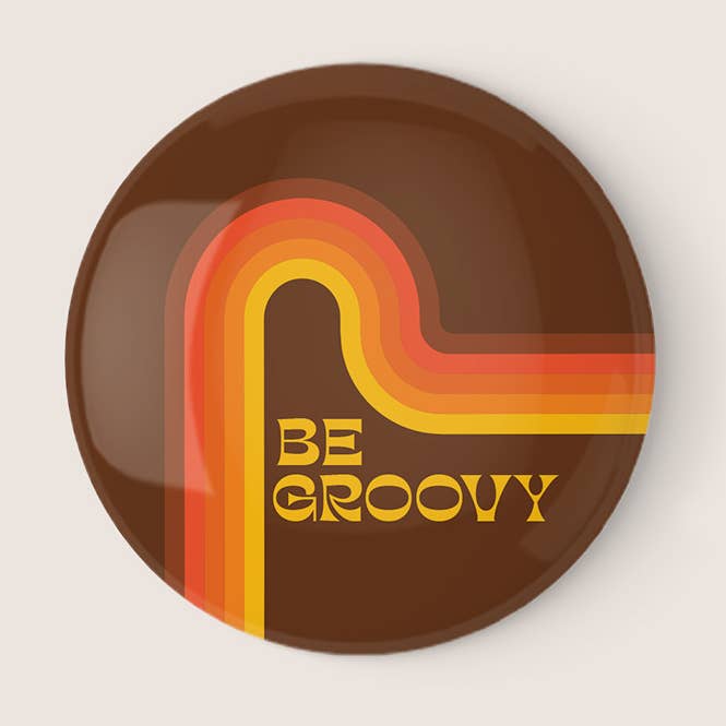 Be Groovy Pin for wholesale by GiGi Thomas Designs