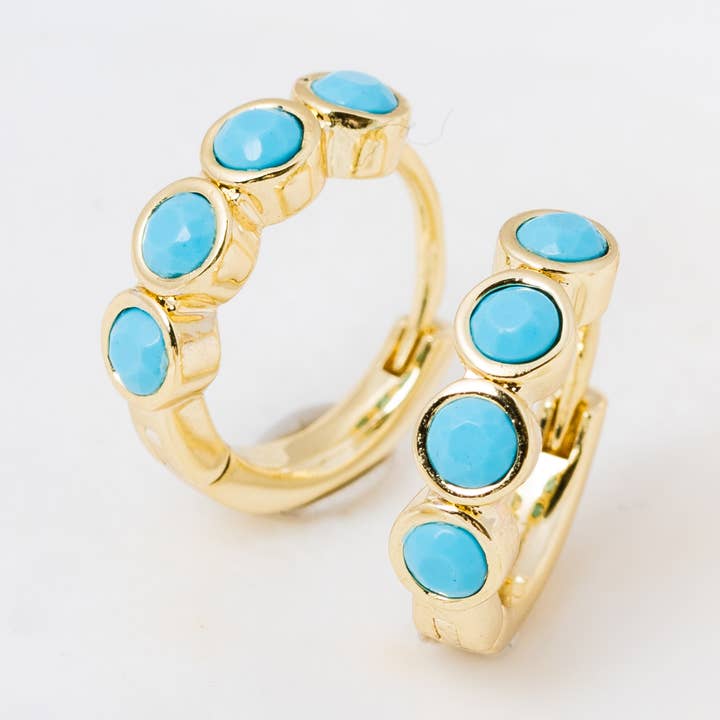 Cleo Earrings- Turquoise for wholesale by Heilo Jewelry