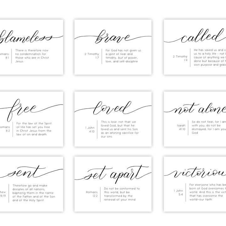 Scripture Affirmation Card Set for wholesale by Greater Joy Design