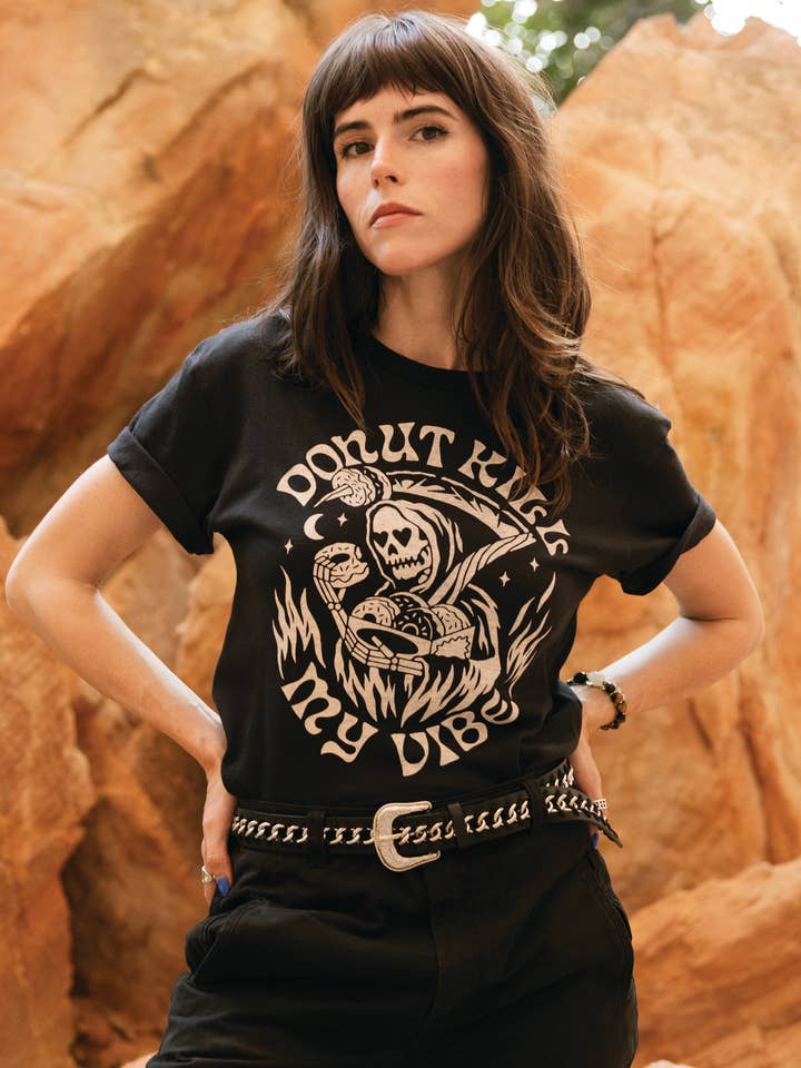 Pyknic - Wholesale Screen Printed T-Shirt - Unisex - Donut Kill My Vibe T-Shirt