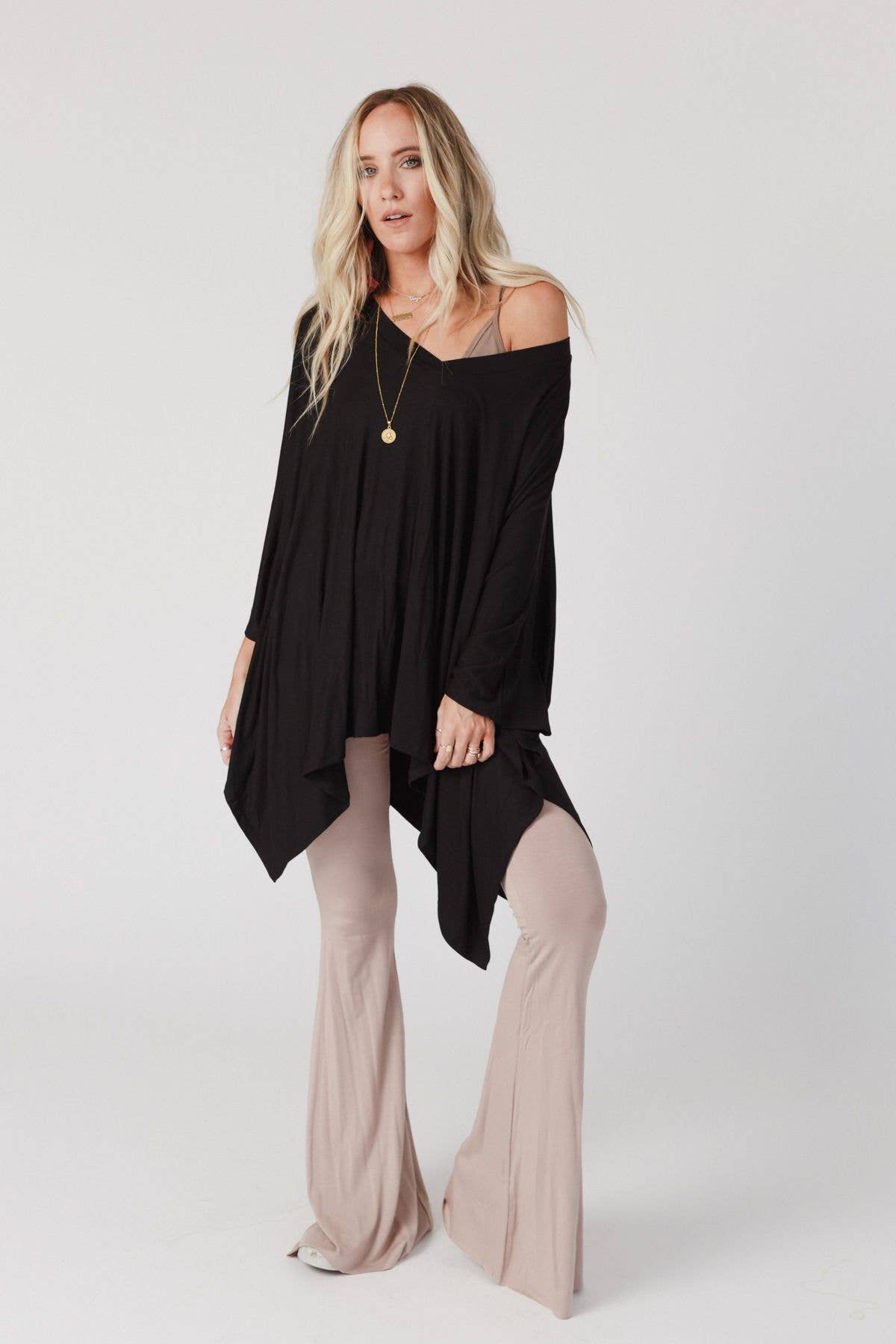 Three Bird Nest - Wholesale Tunic - Women's - The Wren Boho Top - Black3