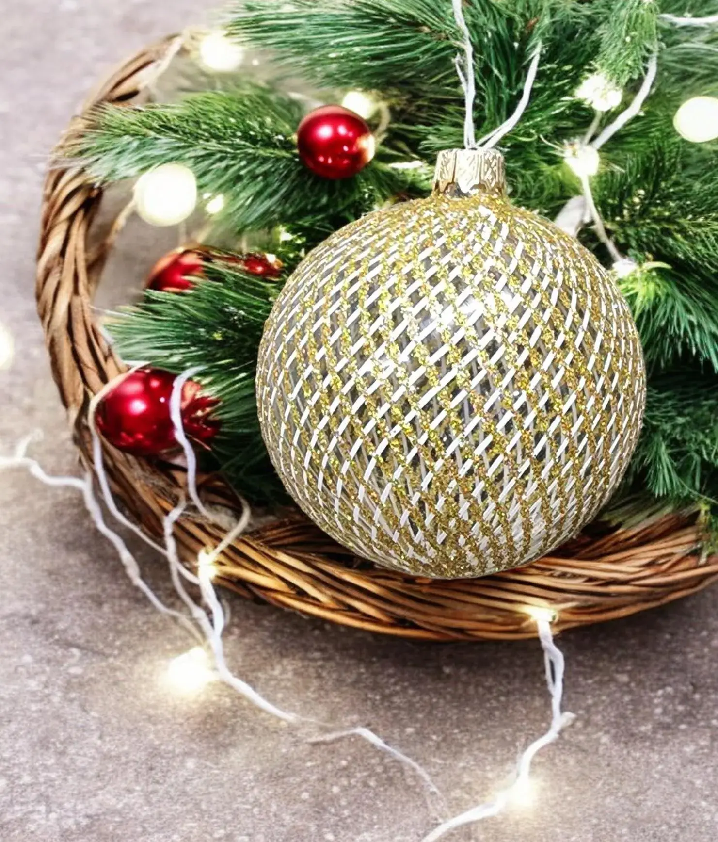 Glass by Iness - Wholesale Ornament - Gold Blown Glass Ornament - Disco Ball - Clear Ornament - Hand Made In Ukraine - Hand Painted - Keepsake Ornament - Natural Glass1