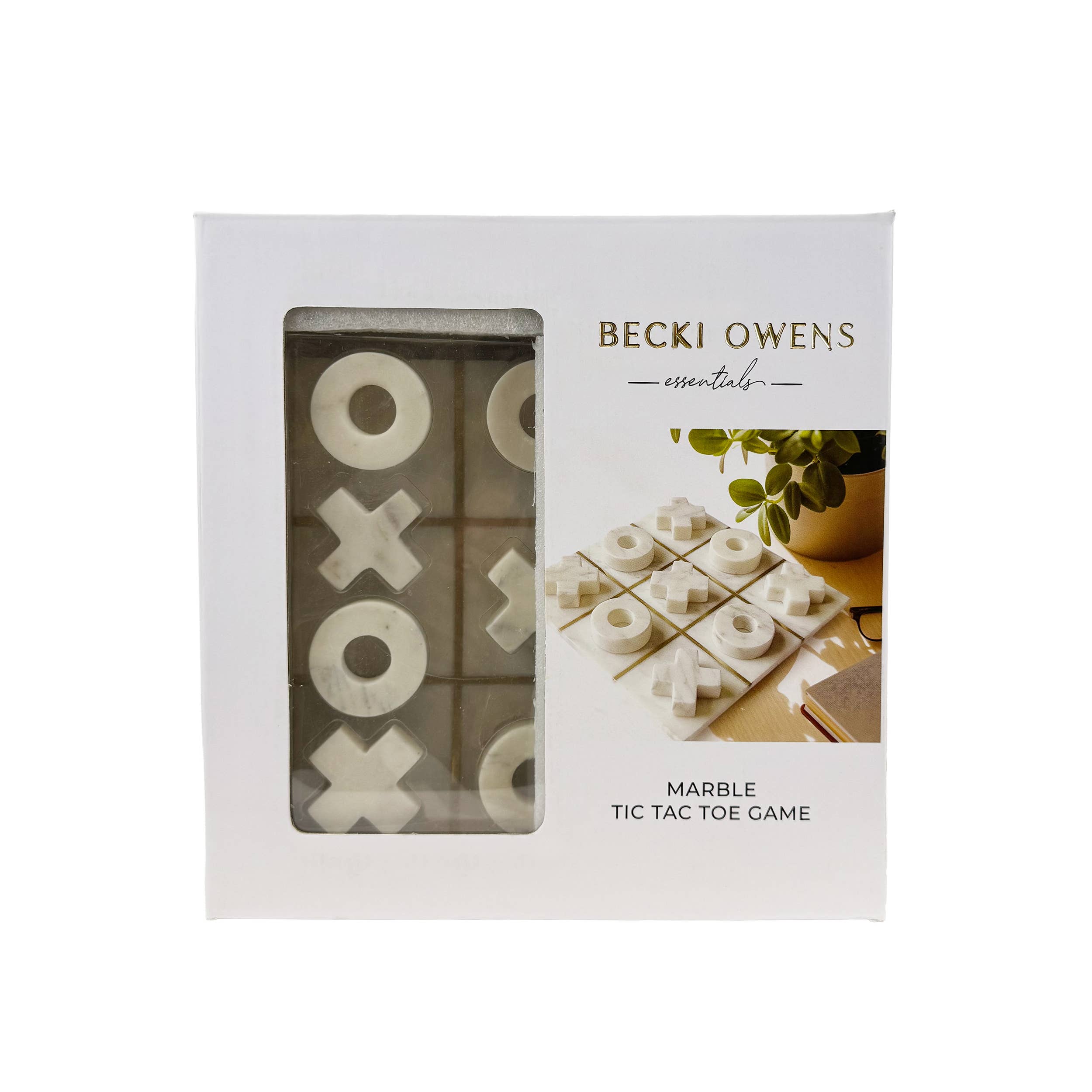 DesignStyles Home - Wholesale Board Game - Becki Owens Decorative White Marble Tic Tac Toe6