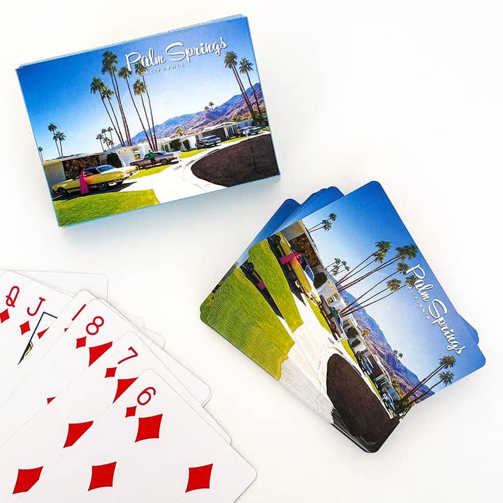 Cul De Sac Palm Springs Playing Cards for wholesale by Destination PSP