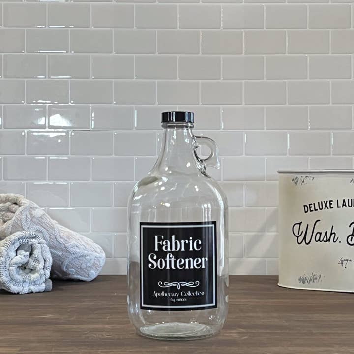 Blush Apothecary - Wholesale Liquid Laundry Detergent - Fabric Softener 64-ounce Clear Glass Bottle1