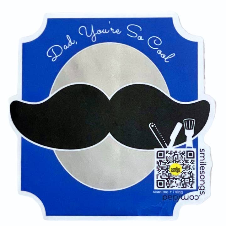 Dad You’re So Cool - QR Code Vinyl Die Cut Sticker for wholesale by Smile Songs