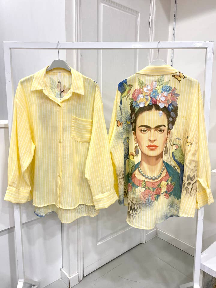 Tryckt skjorta i linblandning för wholesale av NOS