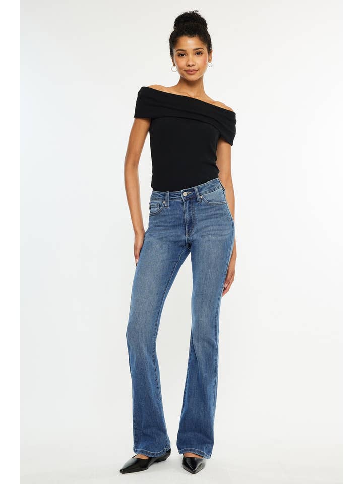 MEDIUM OPEN PACK HIGH RISE BOOTCUT JEANS-KC70005M for wholesale on Faire0