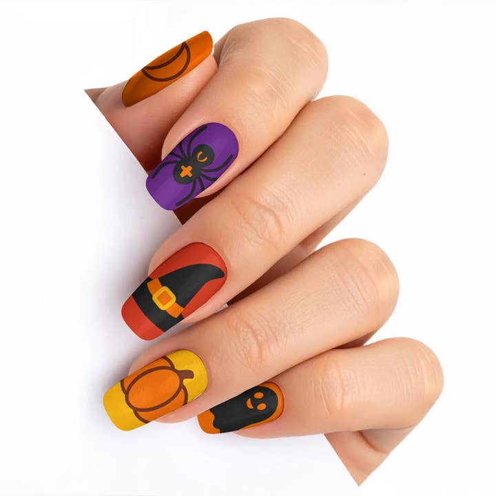 FYNE BODY - Wholesale Press-on/fake nails - Candy Corn Cuties Multicolor Halloween Press-On Nails80