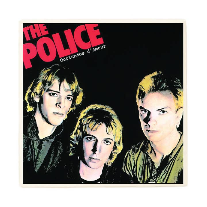 The Police Outlandos d'Amour Album Coaster for wholesale by Lucky Mfg. Co.