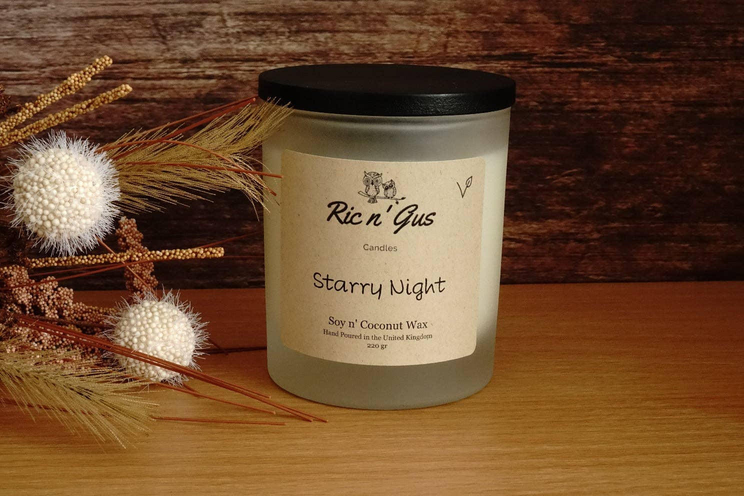 Ric n'Gus Candles – wholesale Jar/filled candle – Starry Night Scented Candle - Soy & Coconut Wax2