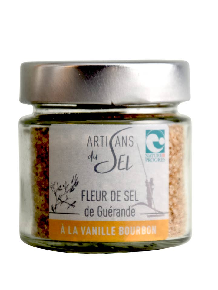 Bourbon de baunilha Fleur de Sel de Guérande 85gr por atacado de Artisans du sel