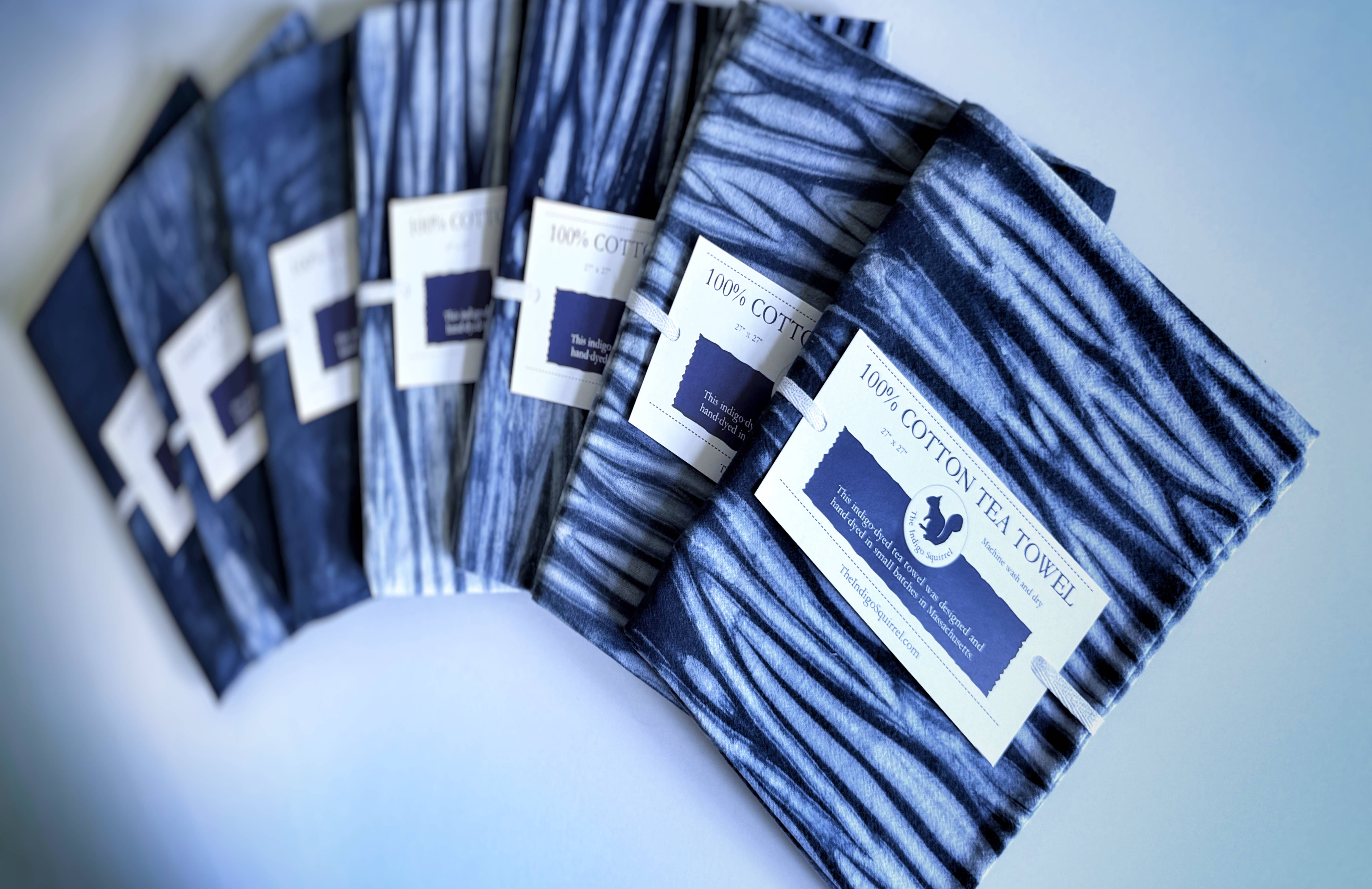 The Indigo Squirrel - Wholesale Tea Towel - Indigo- Dyed Tea Towel1