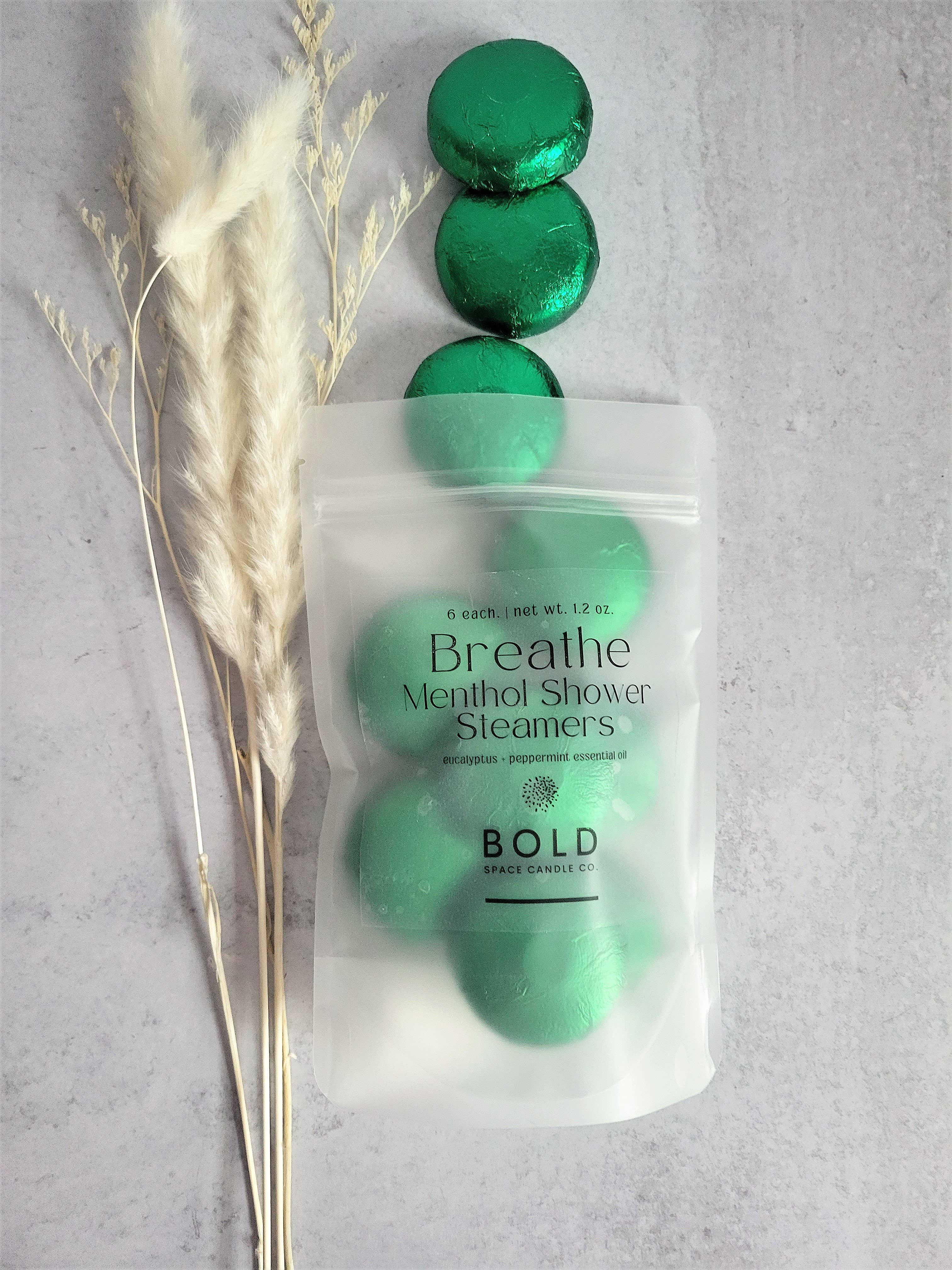 Bold Space Candle Co. - Vendita all'ingrosso Bombe/Compresse vaporizzanti da doccia - Breathe Shower Steamer – Eucalipto e Menta Piperita, Benessere6