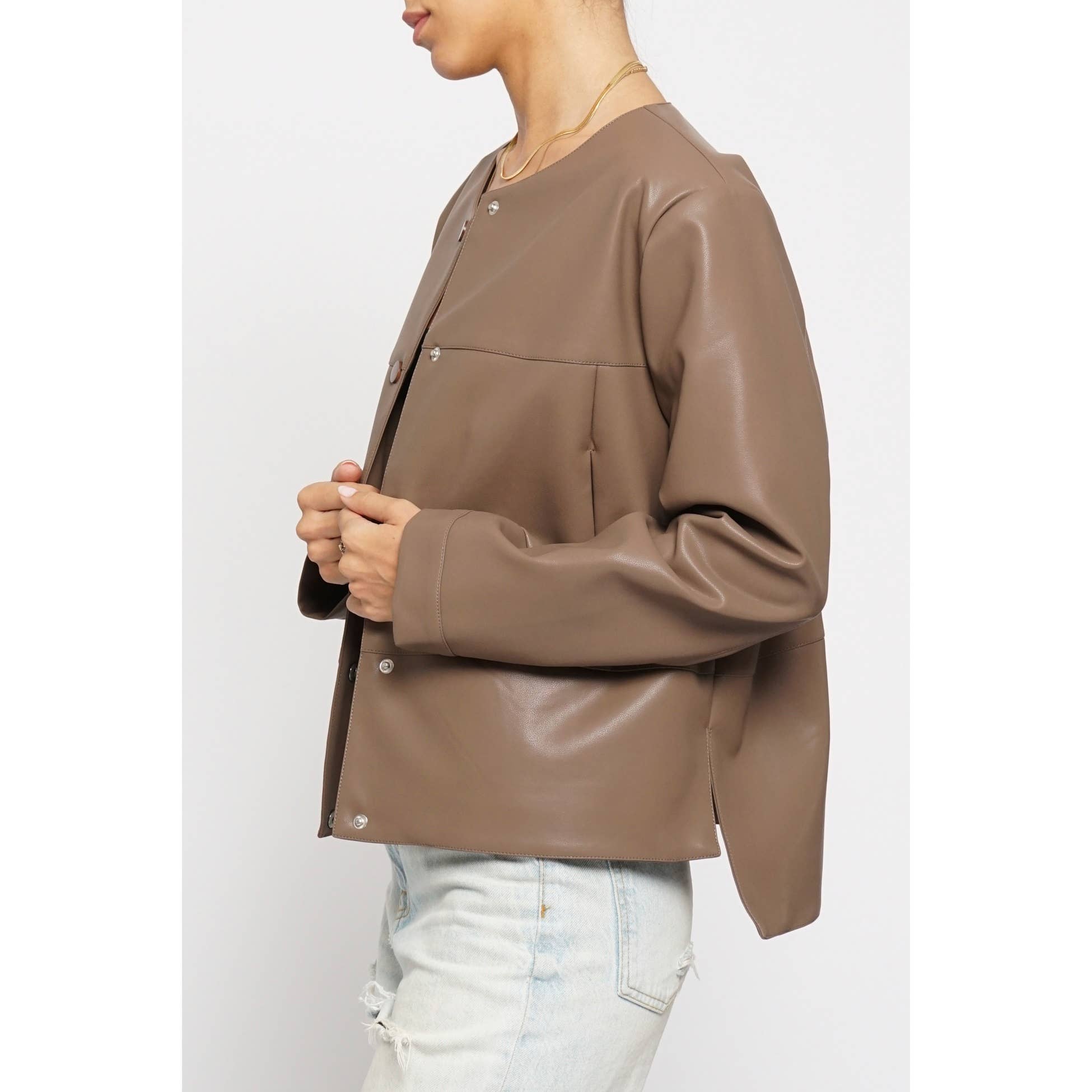 Sans Souci – Engroshandel Motorcykeljakke - Dame – KORT JAKKE I IMITERET LÆDER13