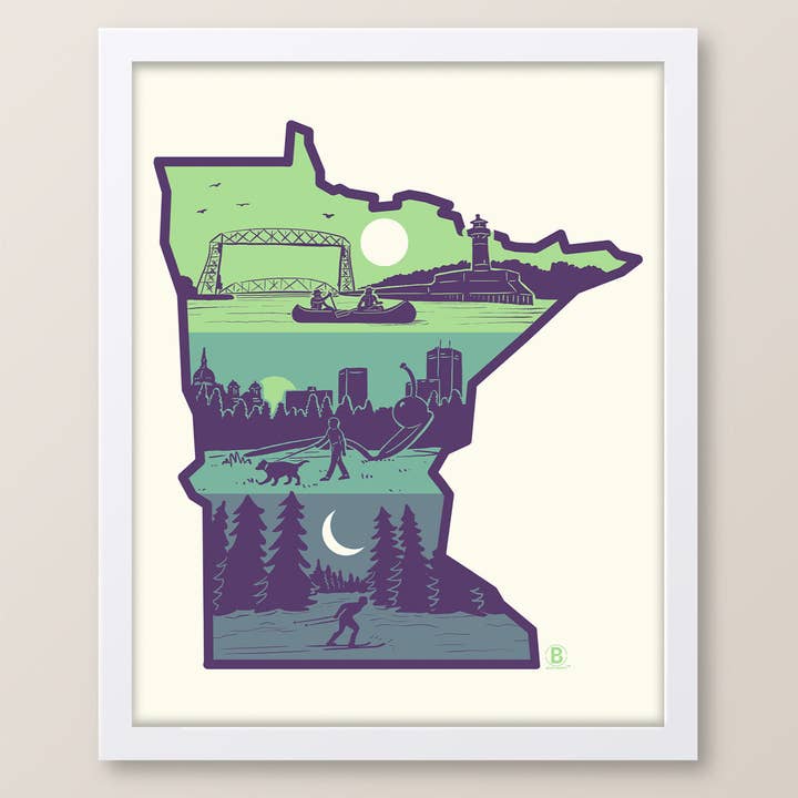 Layers of Minnesota Print for wholesale by Bozz Prints