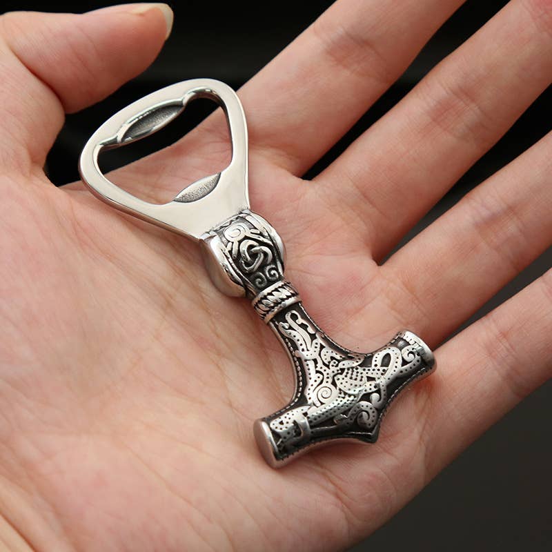 Gemcohub – wholesale Bottle/wine opener – Creative Retro Viking Thor's Hammer Beer Bottle Opener4