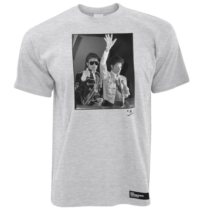Rock Photographers Collective - Venta al por mayor Camiseta estampada - Hombre - Camiseta Michael Jackson con cera AP para hombre4