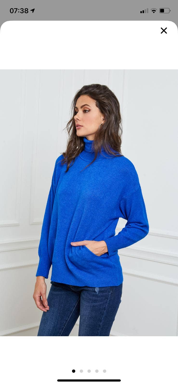 LÉA & LUC – wholesale Knitted jumper – Women′s – Turtleneck sweater with pockets REF. 003015