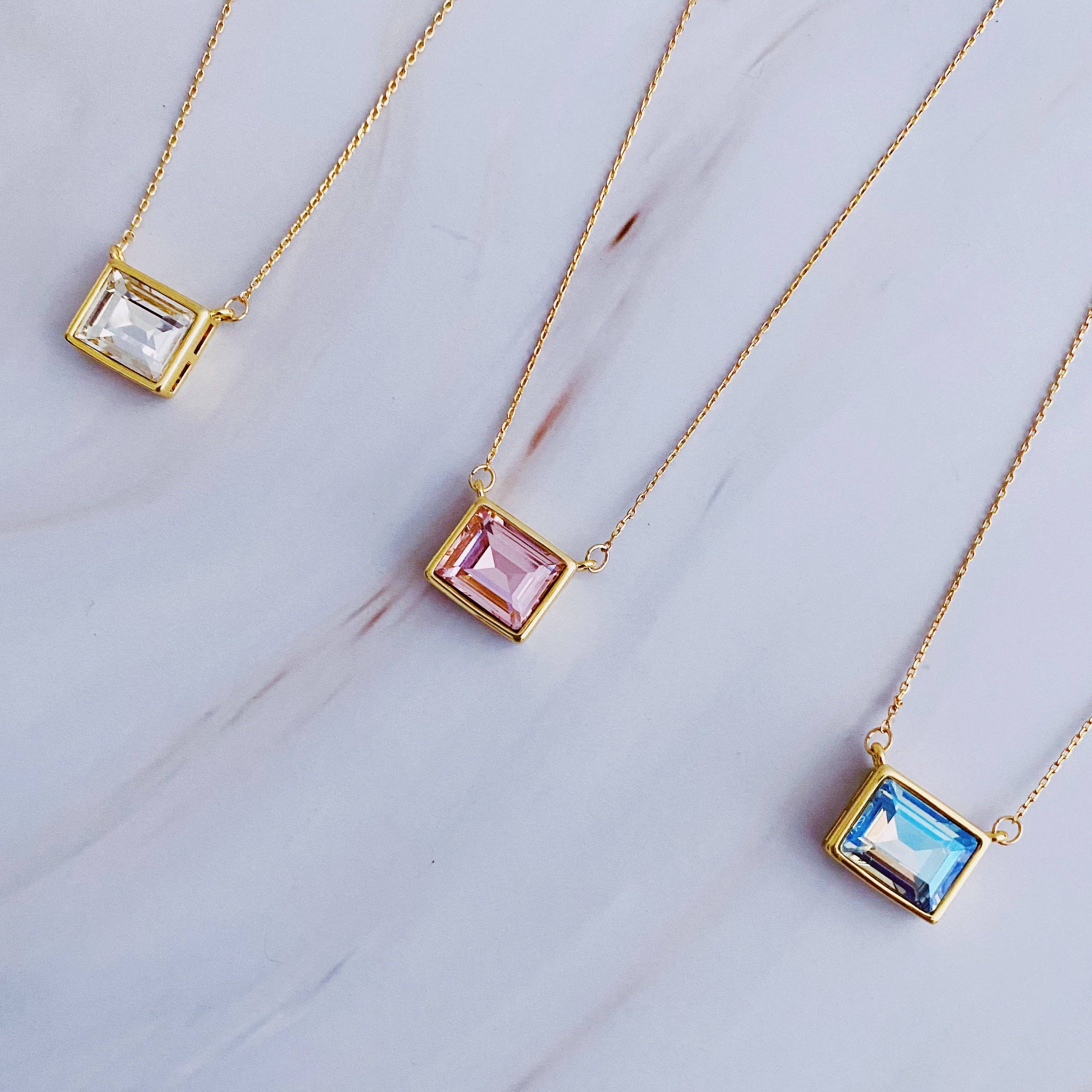 Ellison+Young - Wholesale Pendant/Charm Necklace - Sweet Square Pendant Necklace7