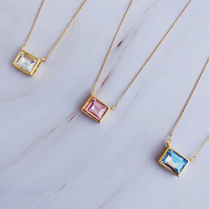 Ellison+Young - Wholesale Pendant/Charm Necklace - Sweet Square Pendant Necklace7