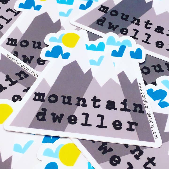Autocollant Mountain Dweller pour la vente par DoodleGirl Designs