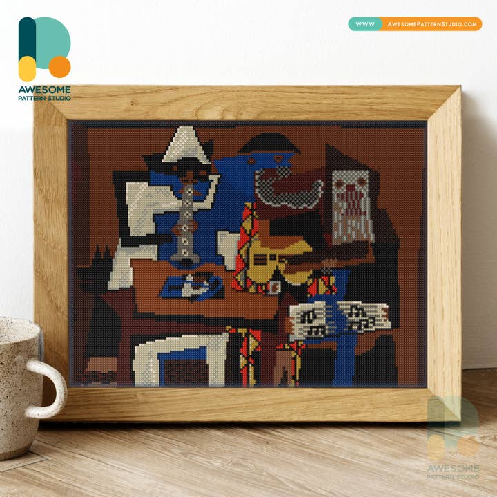 Tres músicos DS2846, Kit de pintura de diamantes - 120x162 para venta al por mayor de Awesome Pattern Studio