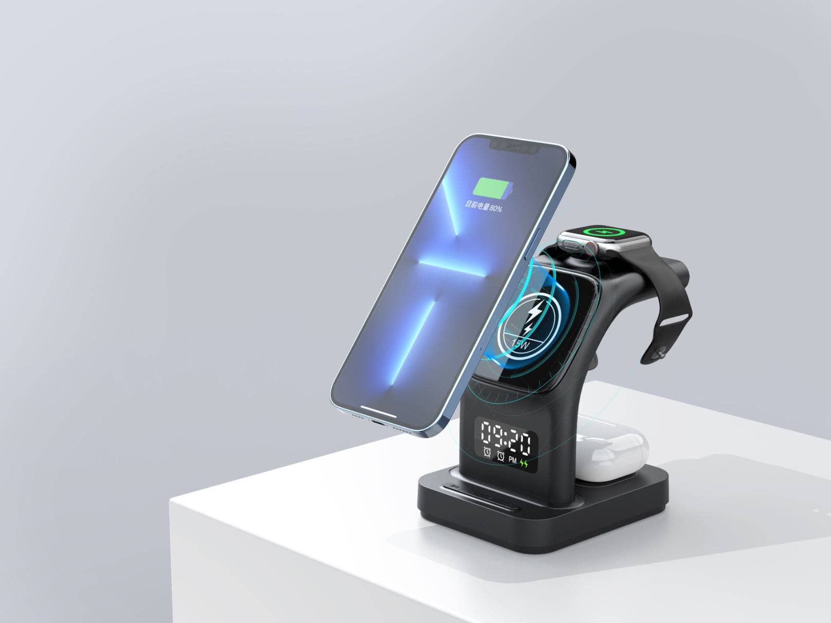 Tech Trendz – wholesale Charging dock – 5-in-1 Magnetic Wireless Charging Station1