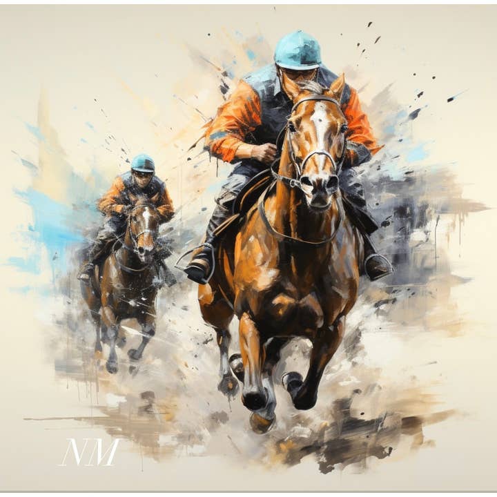 Cheval de polo. Peintures et photographies artistiques, affiche pour la vente par Art By Nataliia