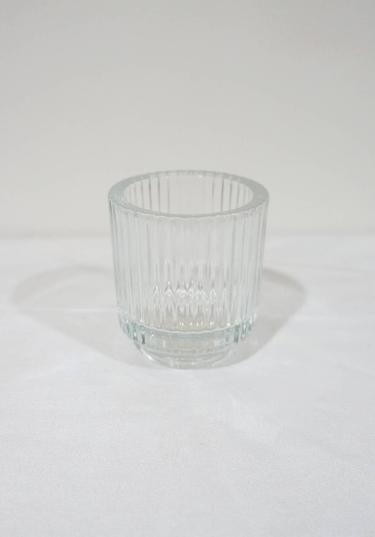 Sweet Home Deco - Wholesale Candle Holder - Thick Glass Votive Candle Holder, Tabletop Ribbed Votive 11