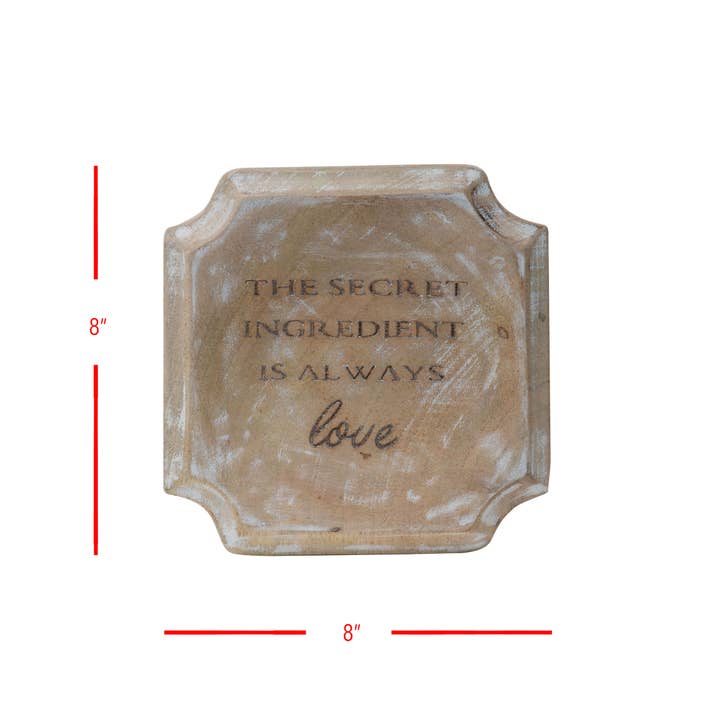 Foreside Home & Garden - Wholesale Spoon Rest - The Secret Ingredient is Always Love Spoon Rest2