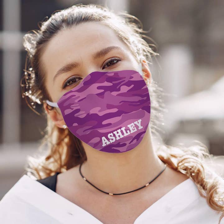 Monogramonline Inc. - Wholesale Protective Face Mask/Shield - Personalized Camo Design Face Mask w/ 2 Filters Included | Customized Printed Reusable Fashion Facial Cover2