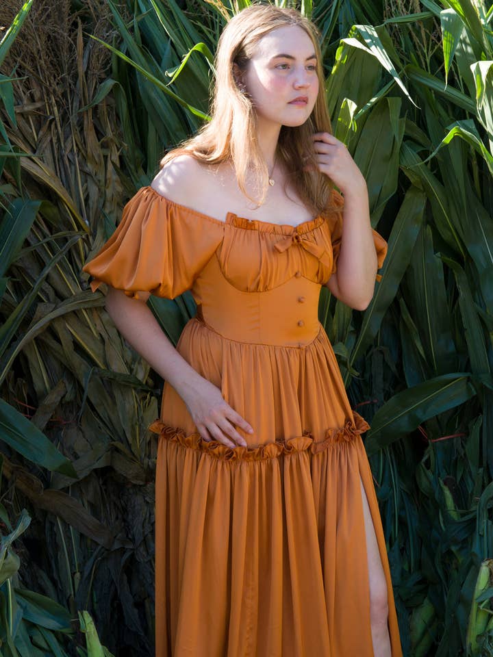 Vestido Pumpkin Spice Goddess por atacado de Miss Candyholic