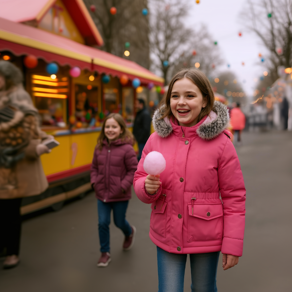 Rokka & Rolla - Wholesale Parka - Kids - Girls' Hooded Parka Jacket Fleece Lined Winter Coat33