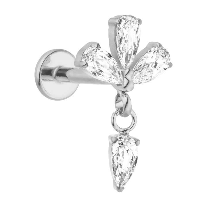 Schmuckgroßhandel - Wholesale Single Earring - Glacia Piercing | Titan