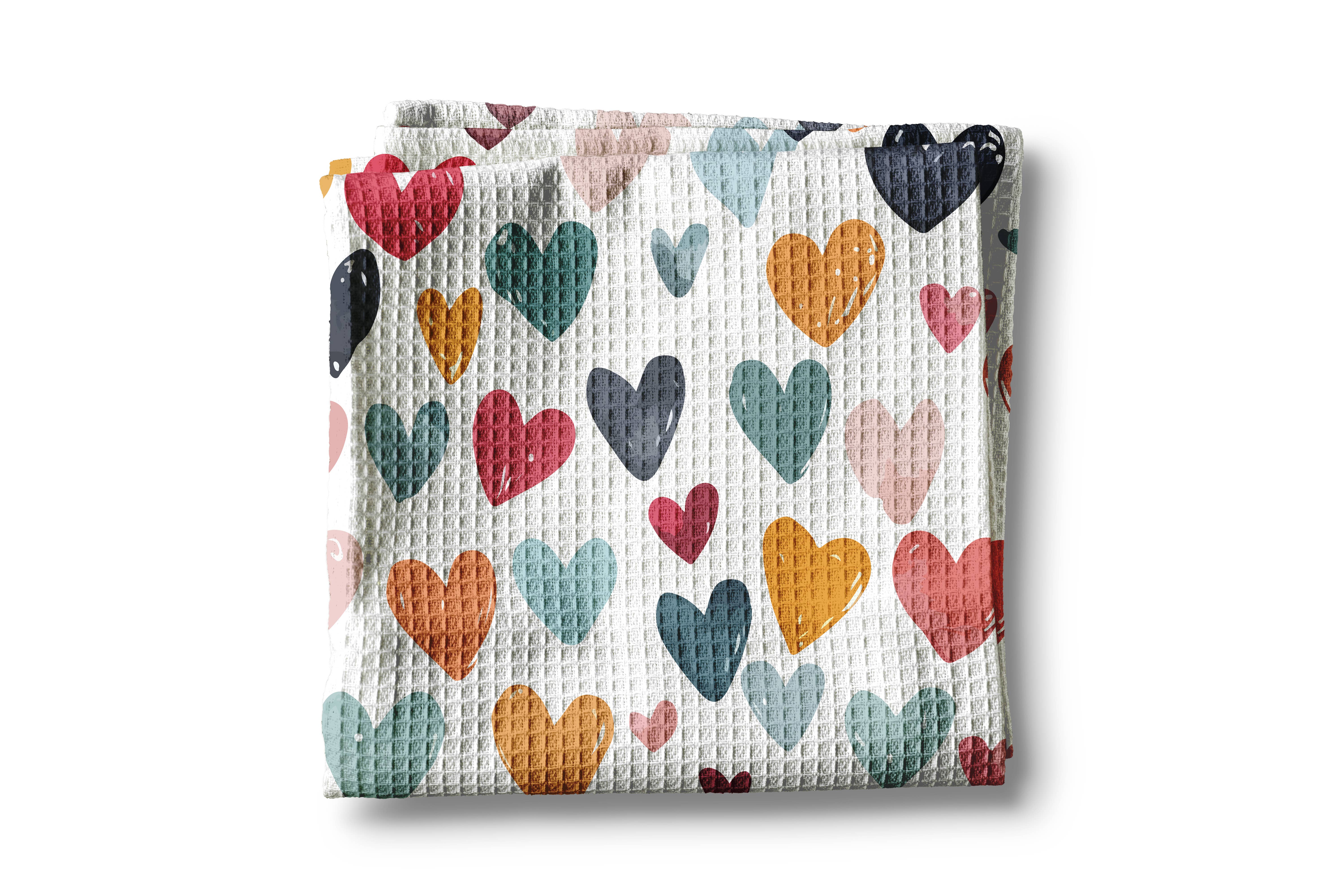 Canary Road - Wholesale Tea Towel - Valentine Heart XOXO Galentine Kitchen Towel Waffle Baking0