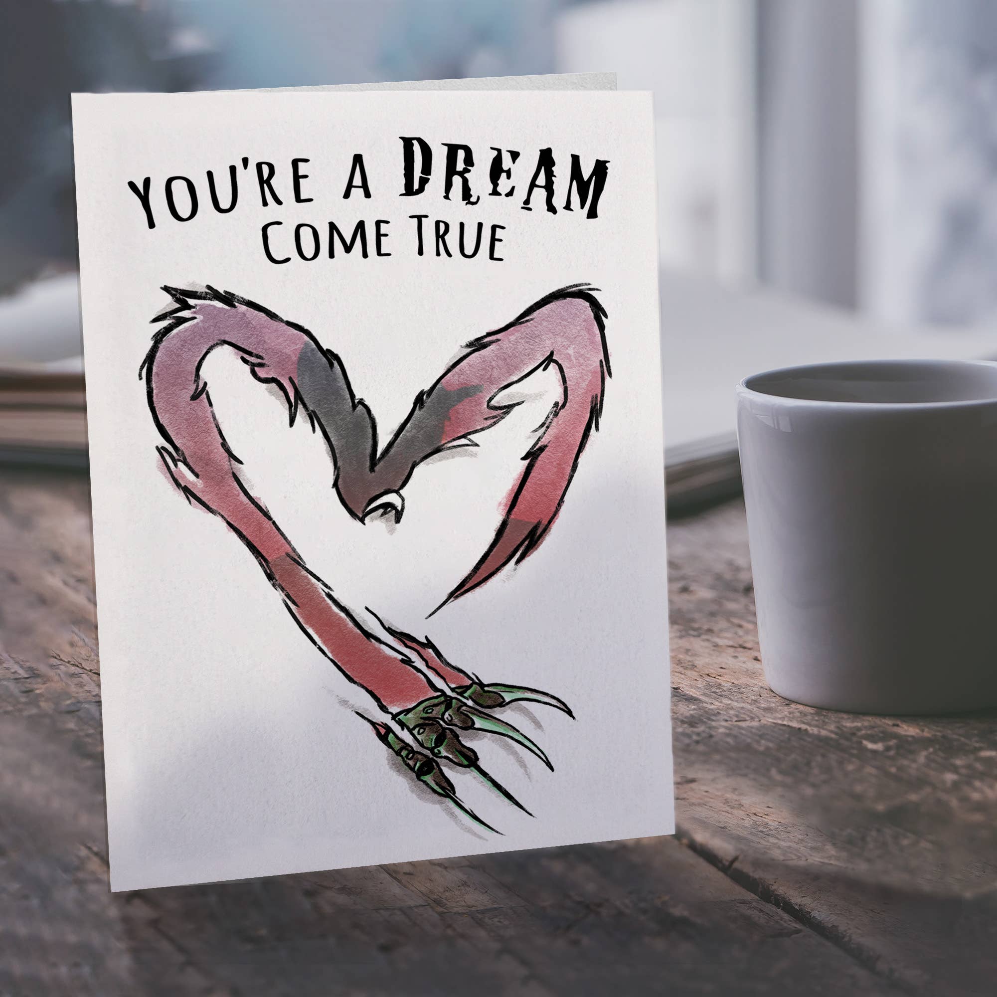 Aaron Millard Illustration - Venta al por mayor Tarjetas de amor - «Sueño hecho realidad» - Tarjeta de amor de Bad Dream Street Horror2